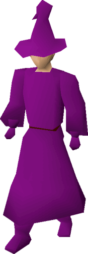 Purple robes equipped