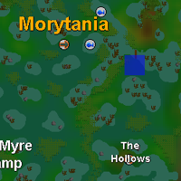 Hot cold clue - The Hollows bridge map