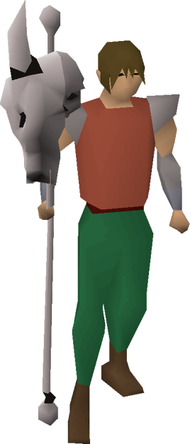 Skull sceptre equipped