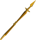 Gilded hasta detail