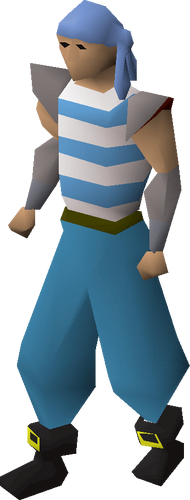 Pirate clothing (blue) equipped