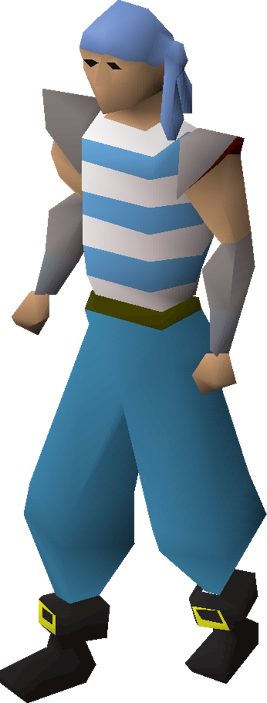 Pirate clothing (blue) equipped