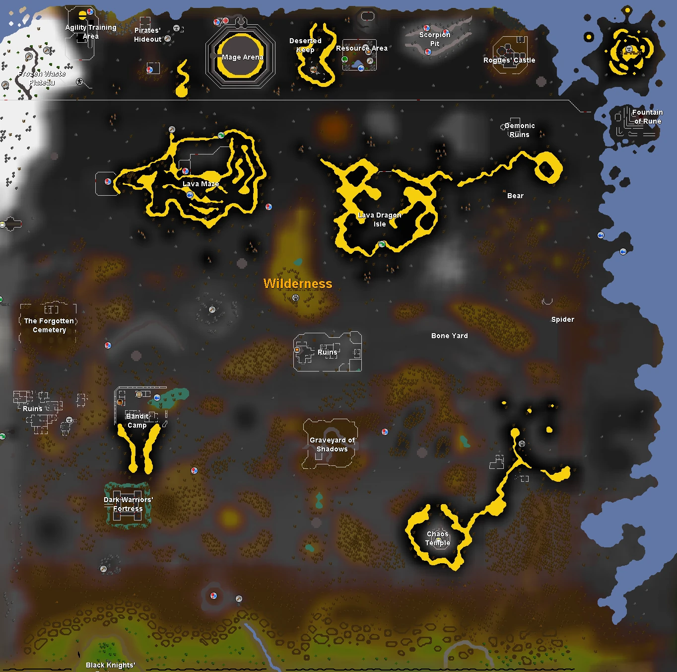 Osrs Wilderness Map Multi Wilderness | Old School Runescape Wiki | Fandom