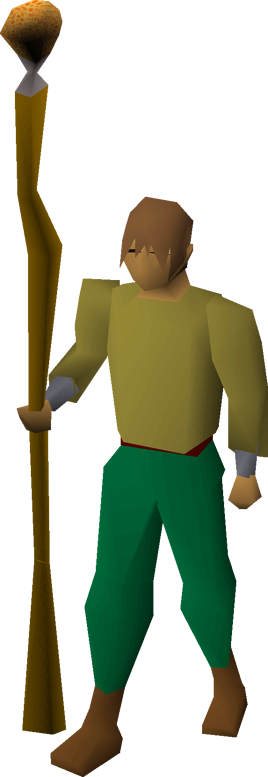 Lava battlestaff equipped