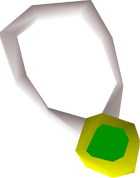 Emerald amulet detail