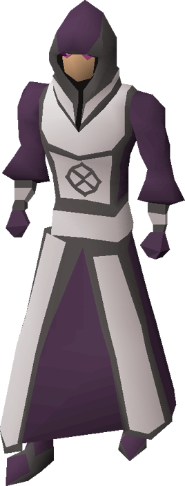 Robes of darkness equipped