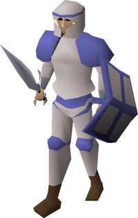 White decorative armour equipped