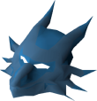 Blue dragon mask detail
