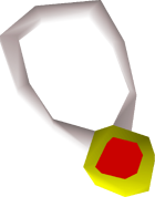 Ruby amulet detail
