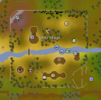 Wikis route to Shilo Village (Mine in orange). Does anyone take wikis  route? : r/runescape