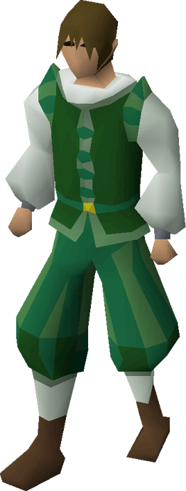 Green elegant clothing (male) equipped