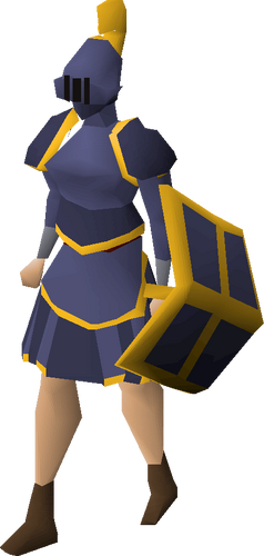 Mithril gold-trimmed set (sk) equipped