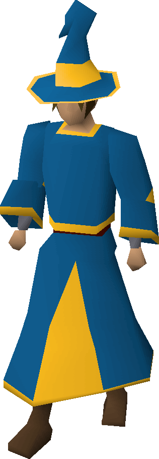 Blue Gold Trimmed Wizard Robes Old School Runescape Wiki Fandom Customize your avatar with the red wizard robes and millions of other items. blue gold trimmed wizard robes old
