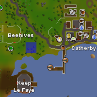 Hot cold clue - west of Catherby map