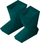 Teal boots detail