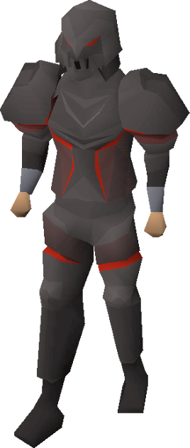 Obsidian armour equipped
