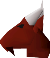 Old demon mask detail
