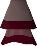 Red elegant skirt detail