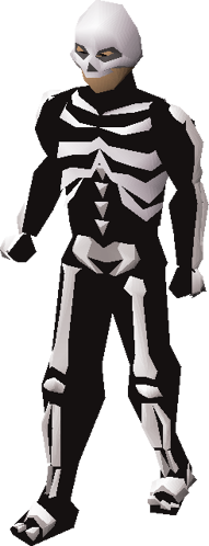 Skeleton outfit equipped