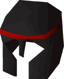 Black med helm detail