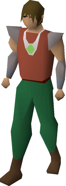 Jade necklace equipped