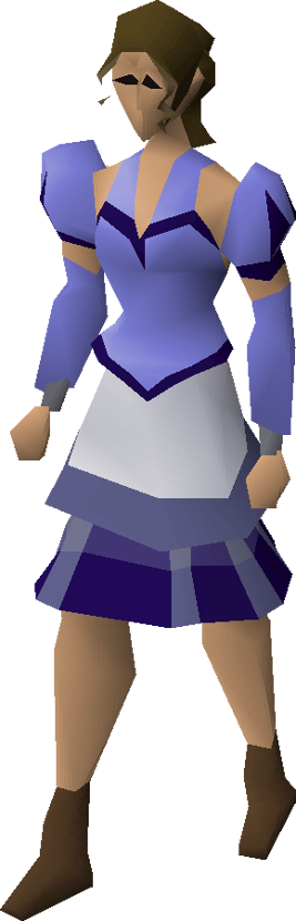 Blue elegant clothing (female) equipped