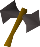 Iron thrownaxe detail