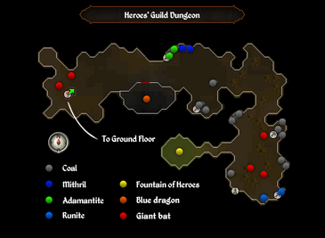 Heroes' Guild dungeon map