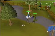 A player being attacked by a strange plant.