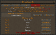 Players can cancel or block tasks at the cost of slayer reward points.