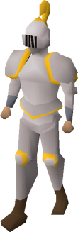A player wearing initiate armour.