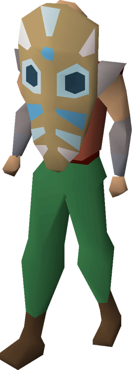 Tribal mask (blue) equipped