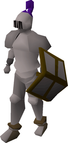 Steel armour set (lg) equipped