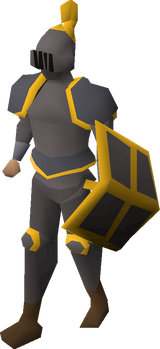 Iron gold-trimmed set (lg) equipped