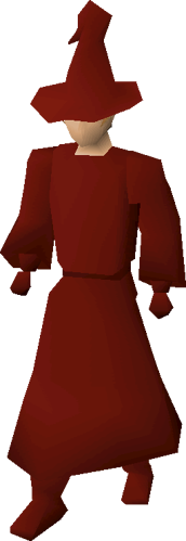 Red robes equipped
