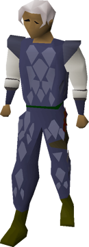 Blue d'hide armour equipped