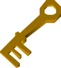 Brass key detail