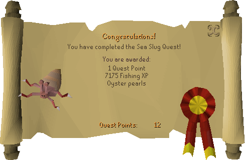 Sea Slug reward scroll