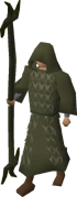 A player wearing Ahrim the Blighted's robes.