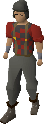 Lumberjack clothing equipped