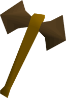 Bronze battleaxe detail