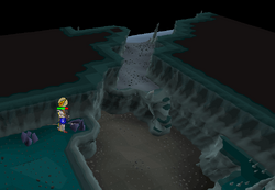 The formerly inaccessible area within the Ancient Cavern as seen before the release of .