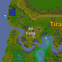 Hot cold clue - North-west of Elf Camp map