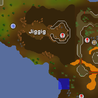 Hot cold clue - south of jiggig map