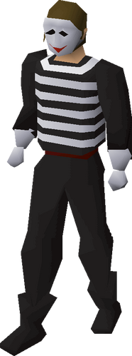 Mime outfit equipped