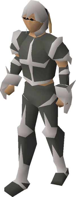 Skeletal armour equipped