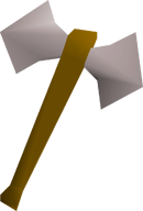 White battleaxe detail