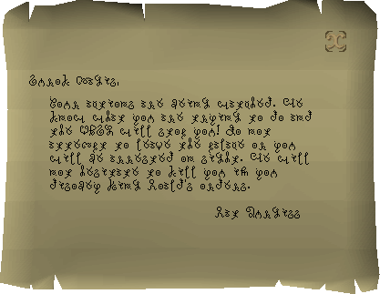 Letter to surok | Old School RuneScape Wiki | Fandom