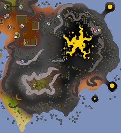 Fossil Island Volcano map