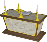 A built Gilded altar.